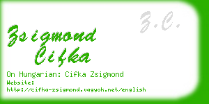 zsigmond cifka business card